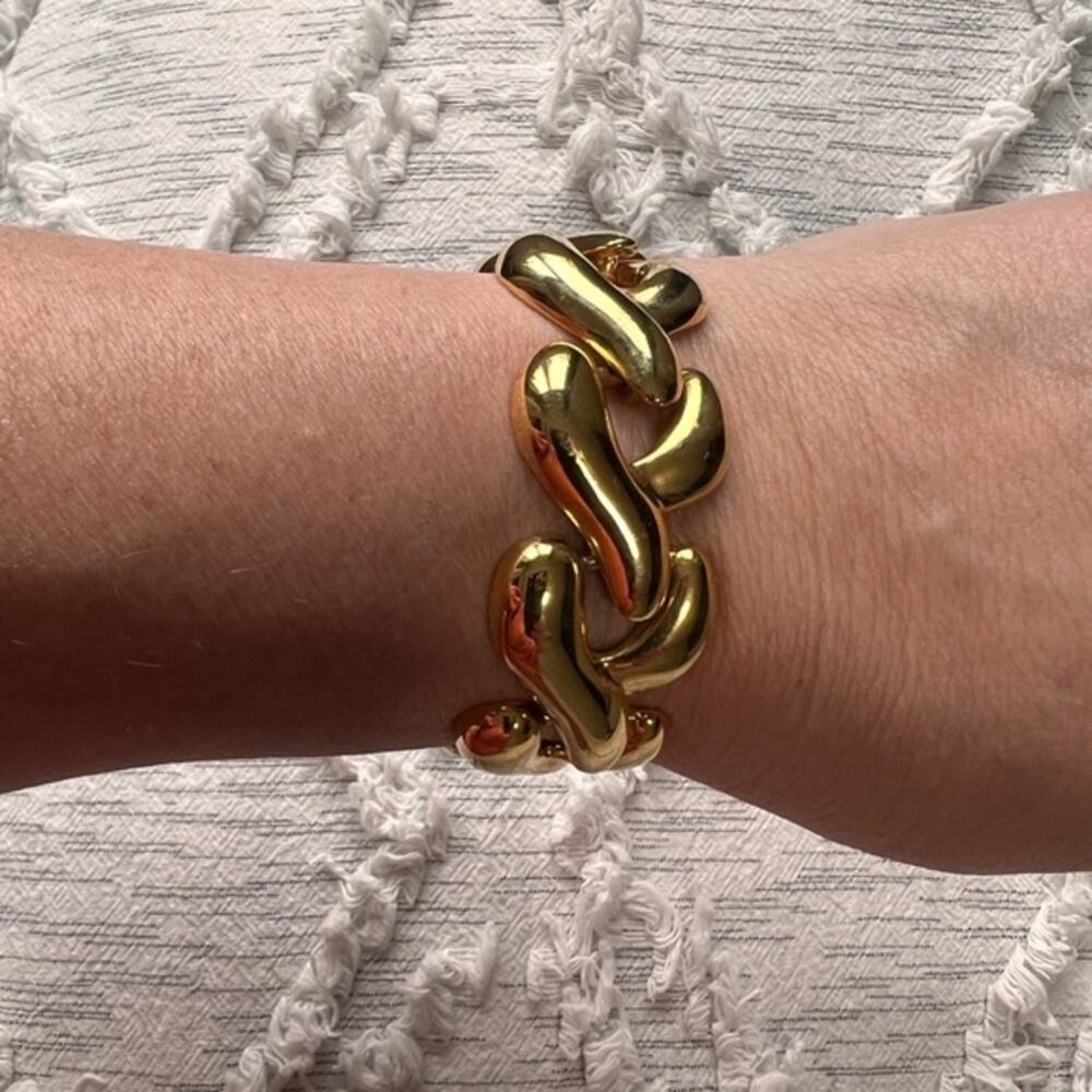 Vintage 1980s Carolee Chunky Gold Toned‎ Chain Link Bracelet